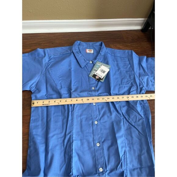 Dickies Women’s Workwear Stain Resistant ButtonUp Workwear Button Blue Sz XL - Picture 6 of 6